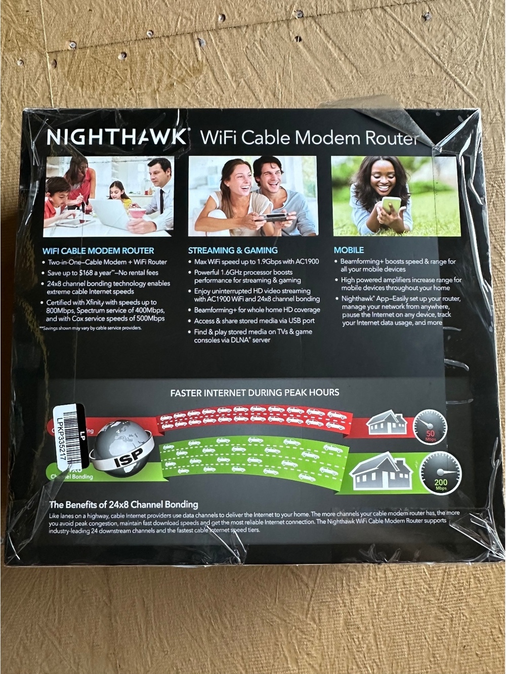NETGEAR Nighthawk AC1900 WiFi Cable Modem Router C7000 - Picture 2 of 5